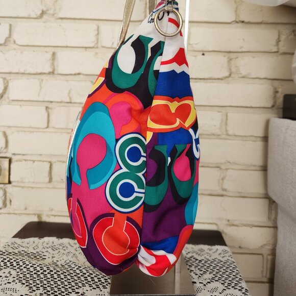 Vintage Coach Poppy Graffiti Pop Art Signature Tote Bag Purse - Picture 5 of 16